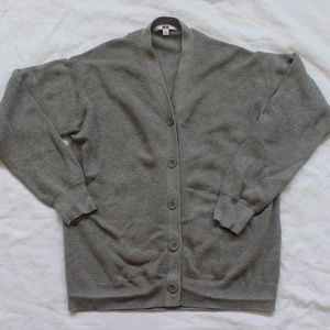Uniqlo Women Medium Grey Cotton/Cashmere Cardigan